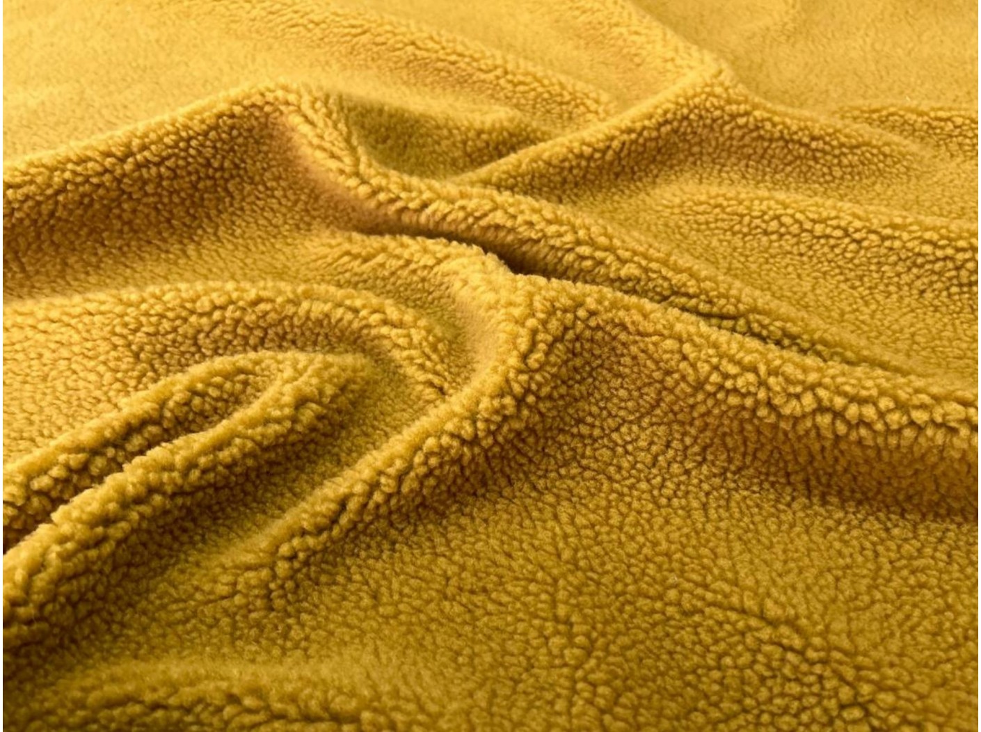 Толстовочная ткань Mirofox коллекции CLOUD  LOW / цвет -  Горчичный