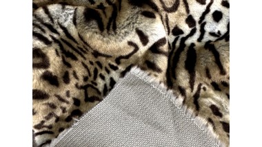 Пальтовый эко-мех Mirofox коллекции EKZO / Wild cat - Senegale / цвет - Мраморный