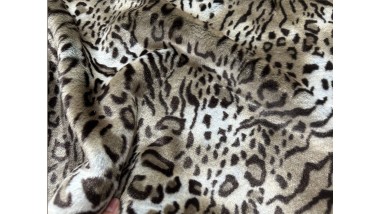 Искусственный мех MIROFOX / коллекция EKZO / цвет — Marble Ocelot (Мраморная дикая кошка)