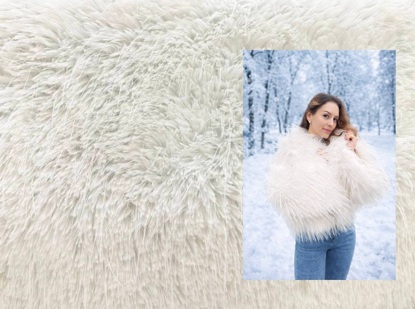 Экомех Mirofox коллекции Yaki / Шелковый Як / цвет - White Crystal