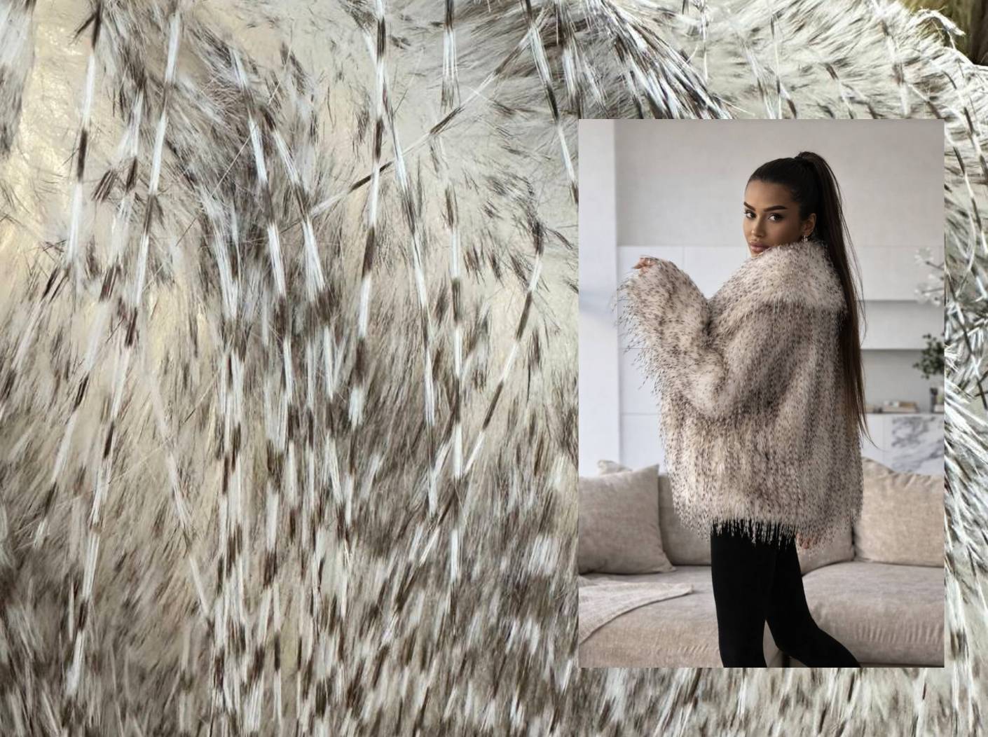 Искусственный мех MIROFOX / коллекция EKZO / цвет — Diamond Feather (Алмазный фазан) Искусственный мех MIROFOX / коллекция EKZO / цвет — Diamond Feather (Алмазный фазан)