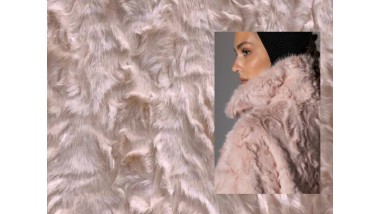 Искусственный мех MIROFOX под нубийскую козочку / коллекция ALPEN / цвет — Coral Sand (Коралловый песок)