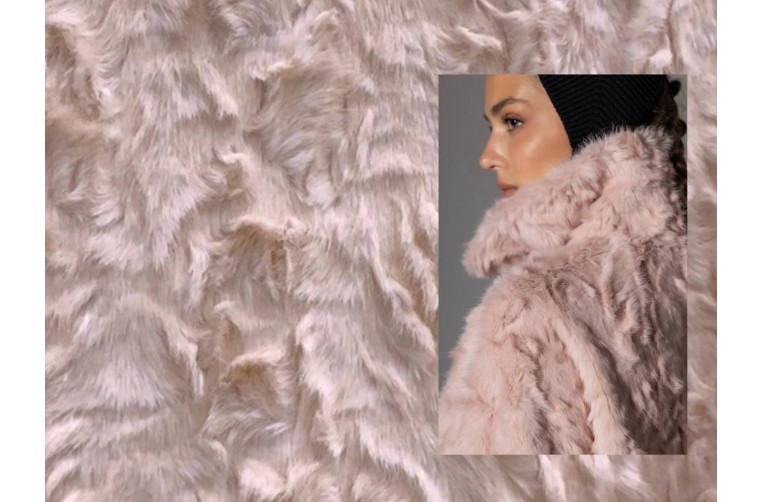 Искусственный мех MIROFOX под нубийскую козочку / Коллекция — ALPEN / Цвет — Coral Sand Искусственный мех MIROFOX под нубийскую козочку / Коллекция — ALPEN / Цвет — Coral Sand