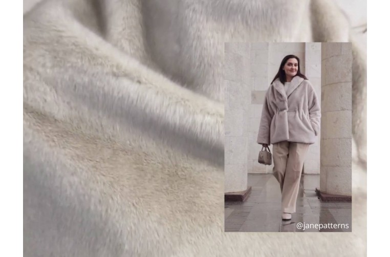 Искусственный мех MIROFOX под норку/ коллекция CANADA RENEWAL / Цвет — Quartz Sand (Кварцевый песок)