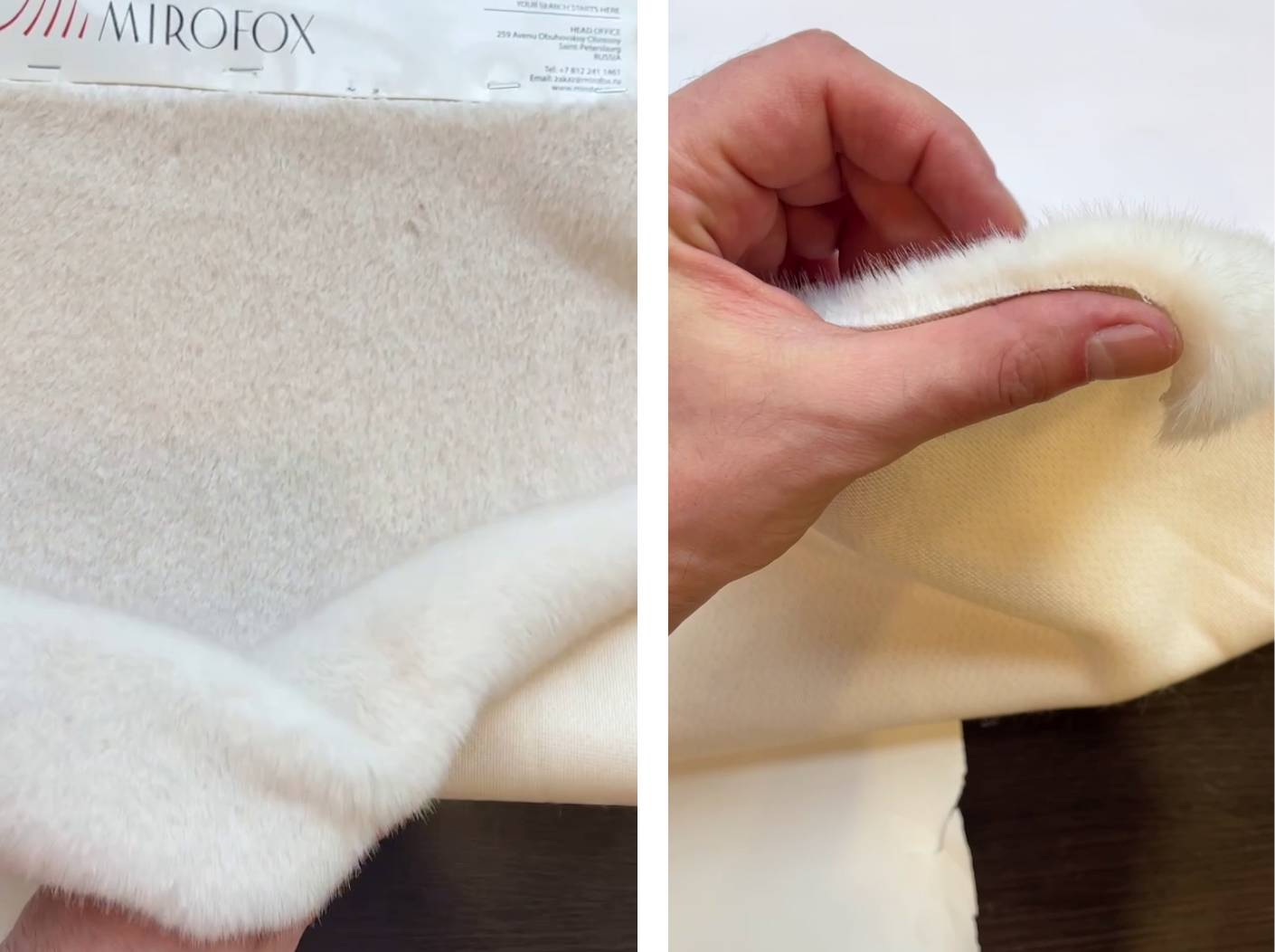 Искусственный мех MIROFOX под норку / коллекция CANADA RENEWAL / Цвет — French Vanilla