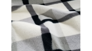Пальтовая ткань Mirofox коллекции SCOTLAND, с основой под велюр / цвет базы - Графика