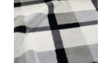 Пальтовая ткань Mirofox коллекции SCOTLAND, с основой под велюр / цвет базы - Графика