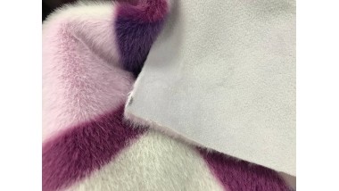 Пальтовая ткань Mirofox коллекции SCOTLAND, с основой под велюр / цвет базы Лилово-лавандовый