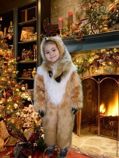 Новогодний костюм лисички из искусственного меха Новогодний костюм лисы